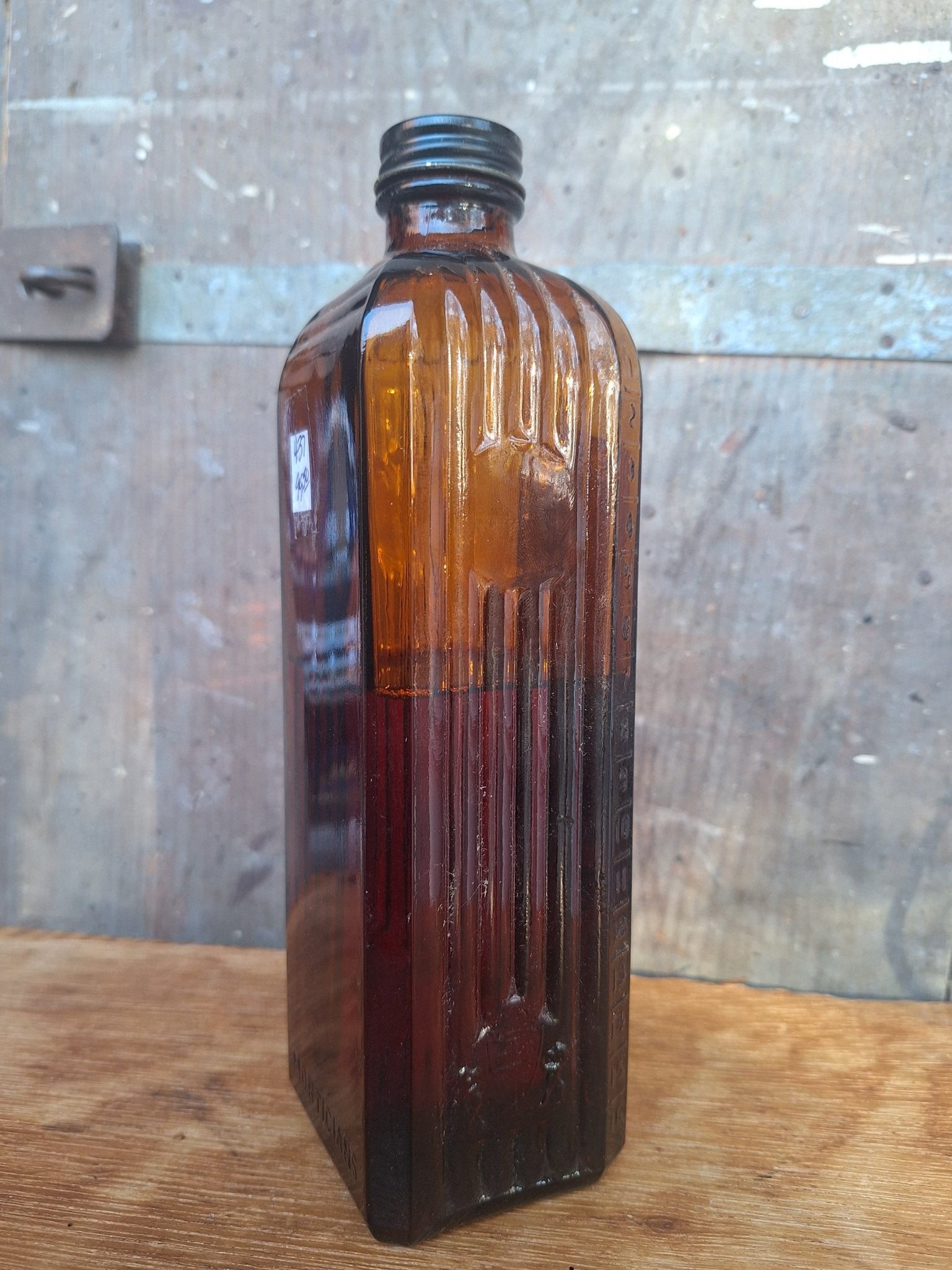 1930's Pierce Embalming Bottle Morticians Supply Co - Exquisite Dark Curio