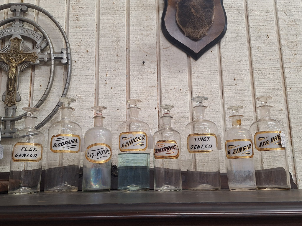 19th Century LUG Pontil Apothecary Bottle - Tincture Zingib. - Ginger Tincture - Exquisite Dark Curio