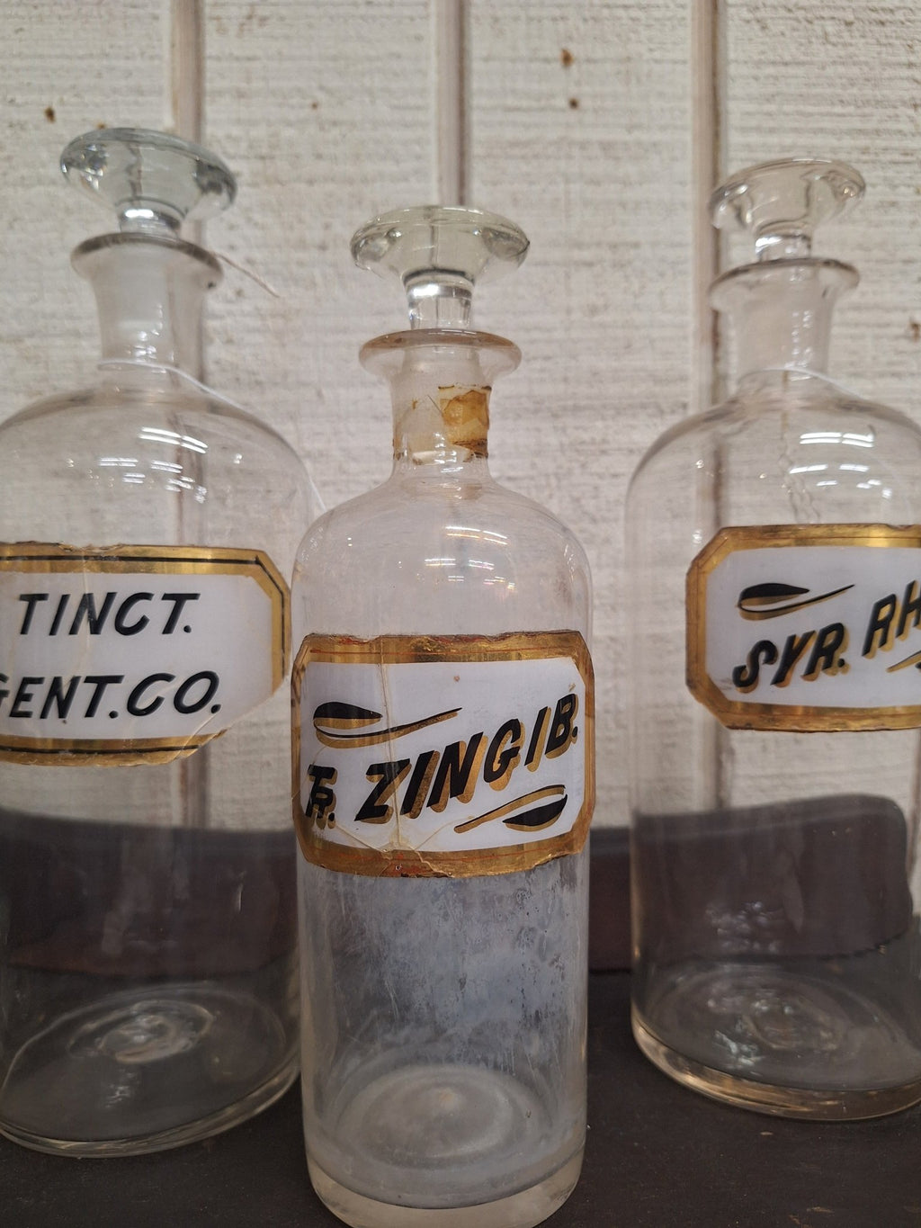19th Century LUG Pontil Apothecary Bottle - Tincture Zingib. - Ginger Tincture - Exquisite Dark Curio