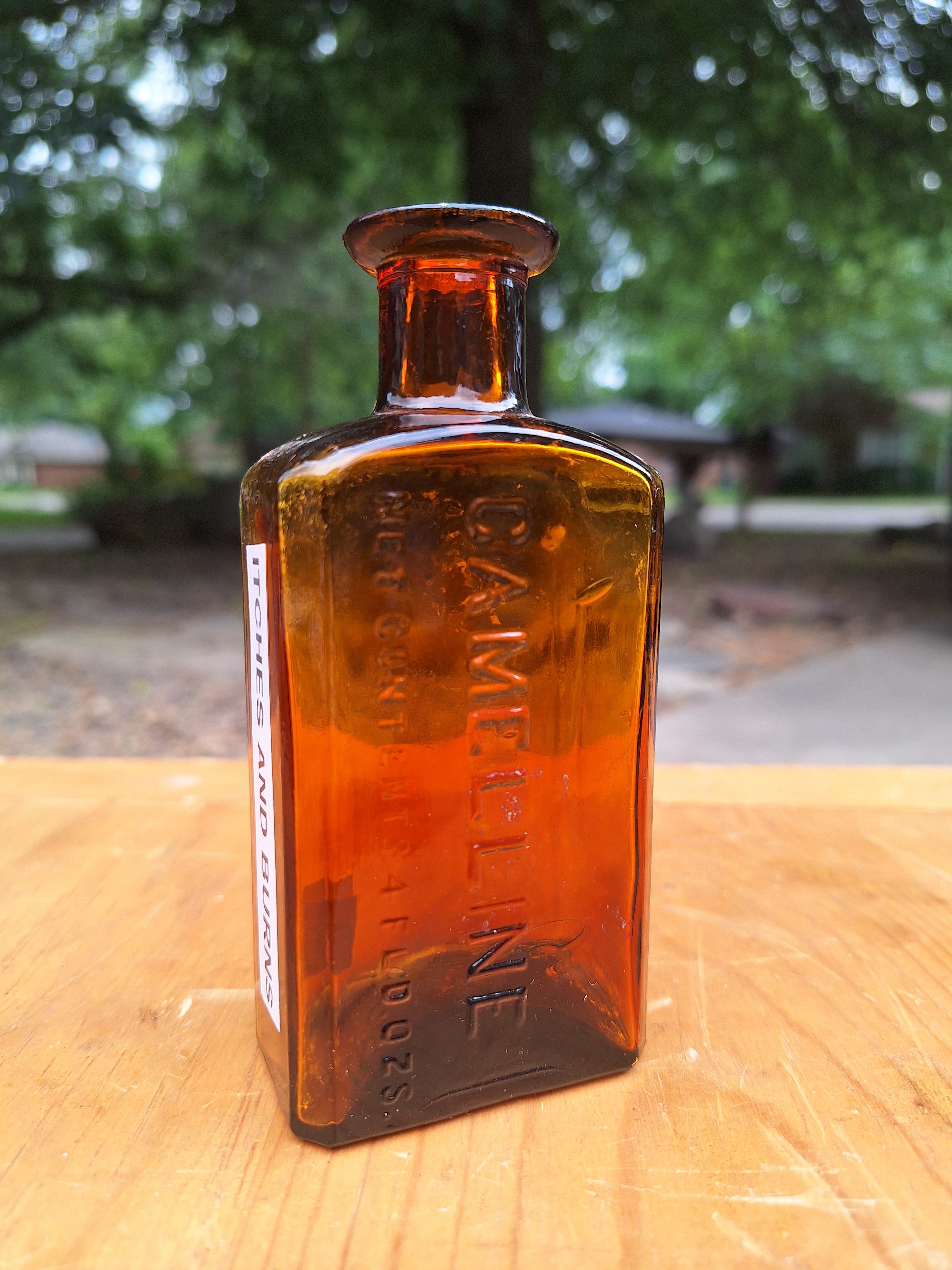 c1890 Camelline Amber Bottle Antique Apothecary | Antique Apothecary