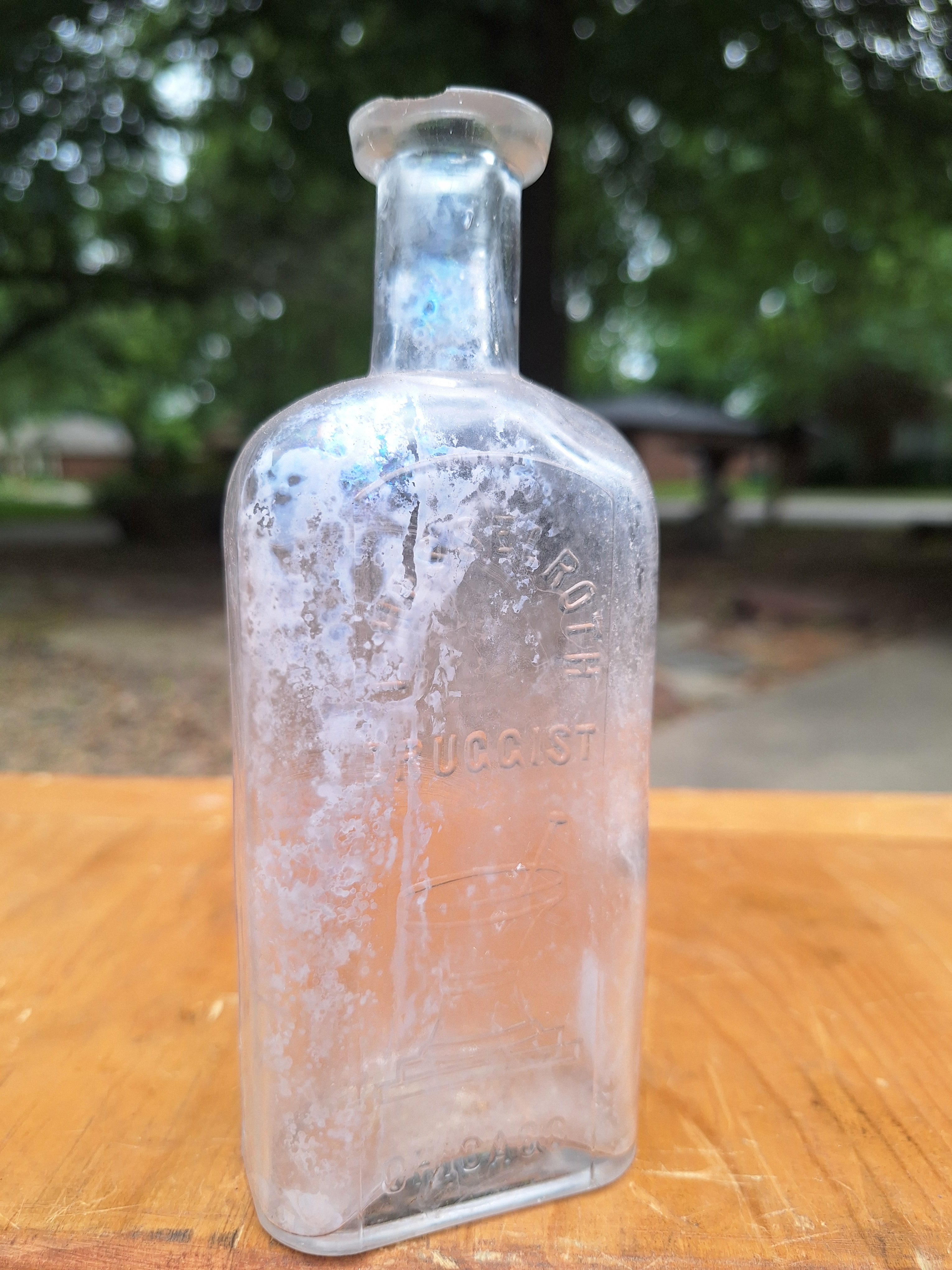 c1880 L. Hessel Roth Druggist Clear Bottle | Antique Apothecary