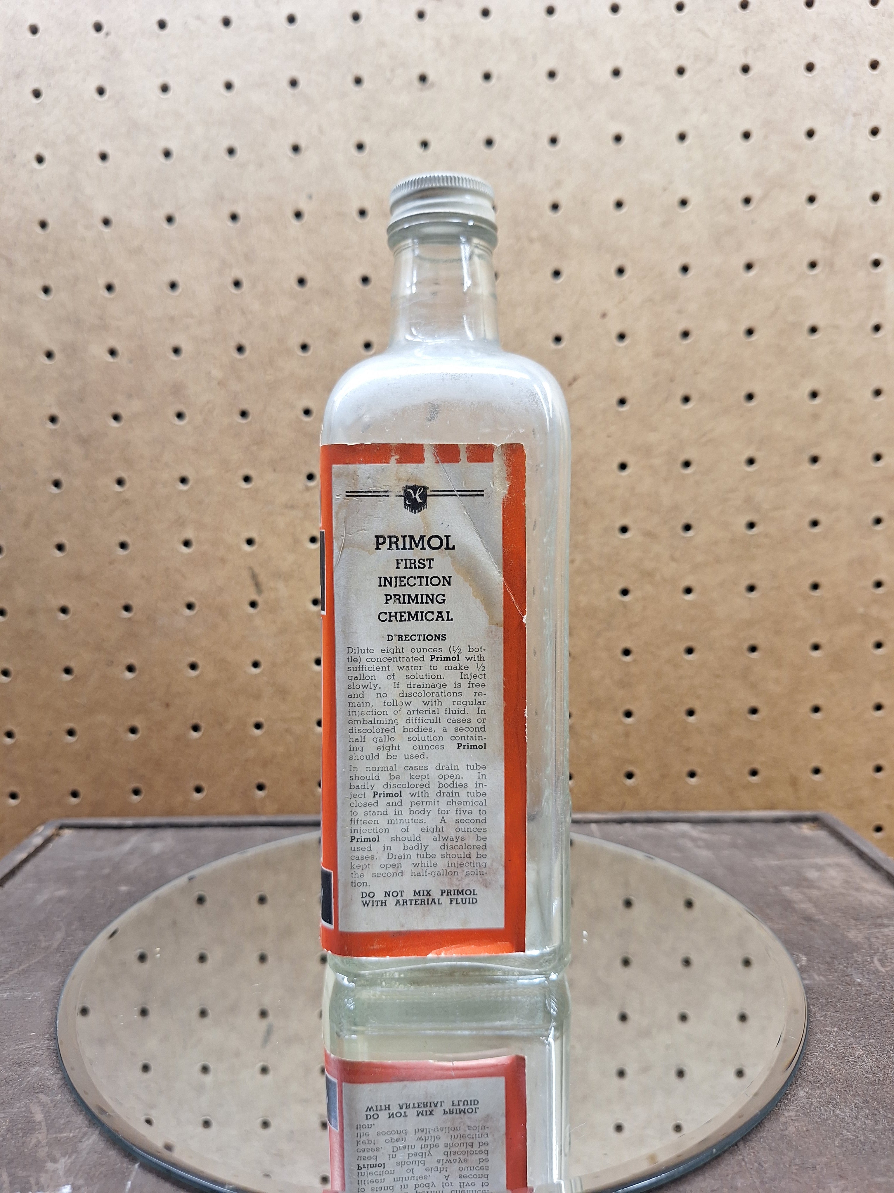 Primol Embalming Bottle - Hydrol Chemical Co.