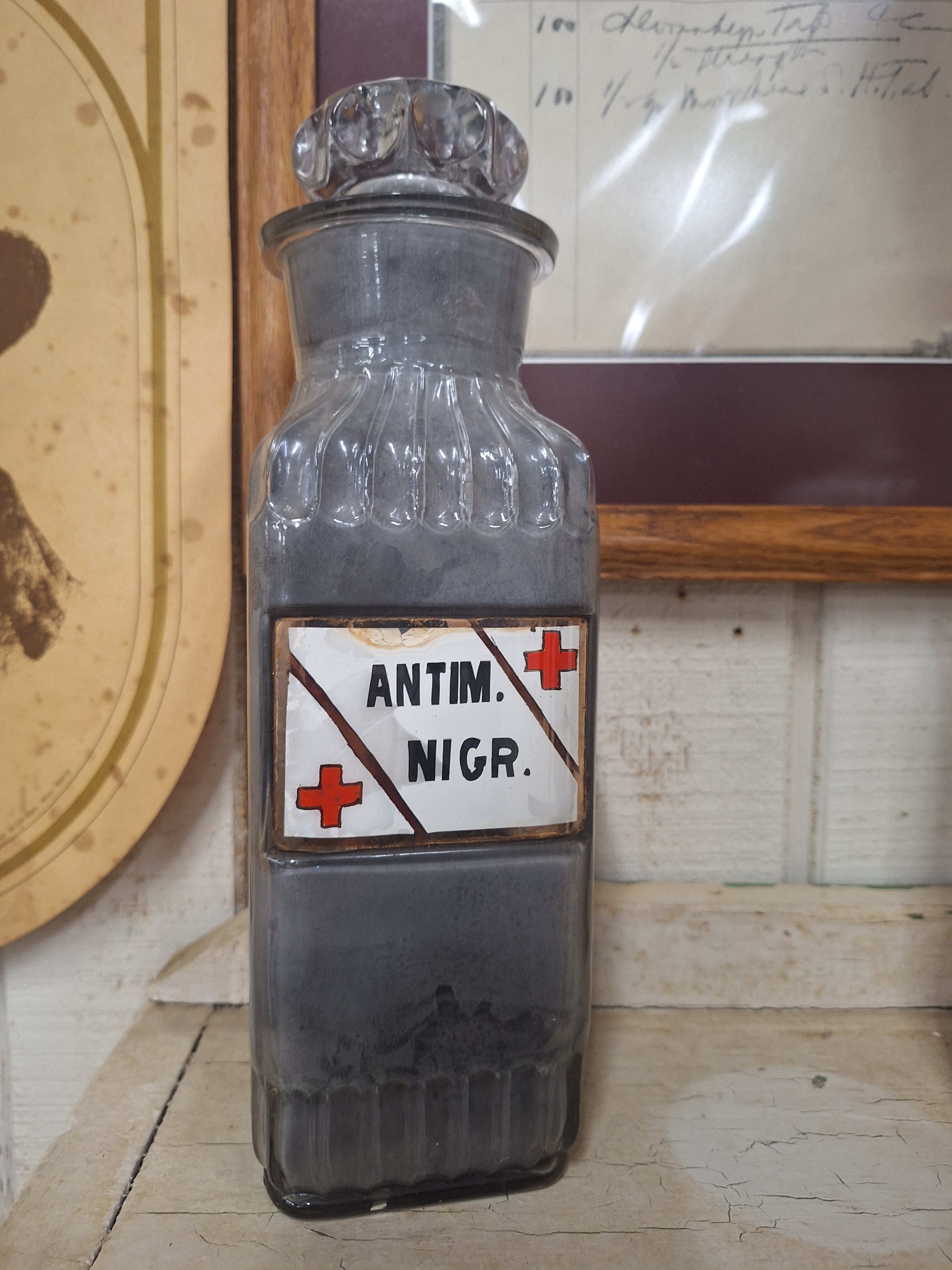 19th Century Apothecary LUG Jar - Antim. Nigr. - Antimony