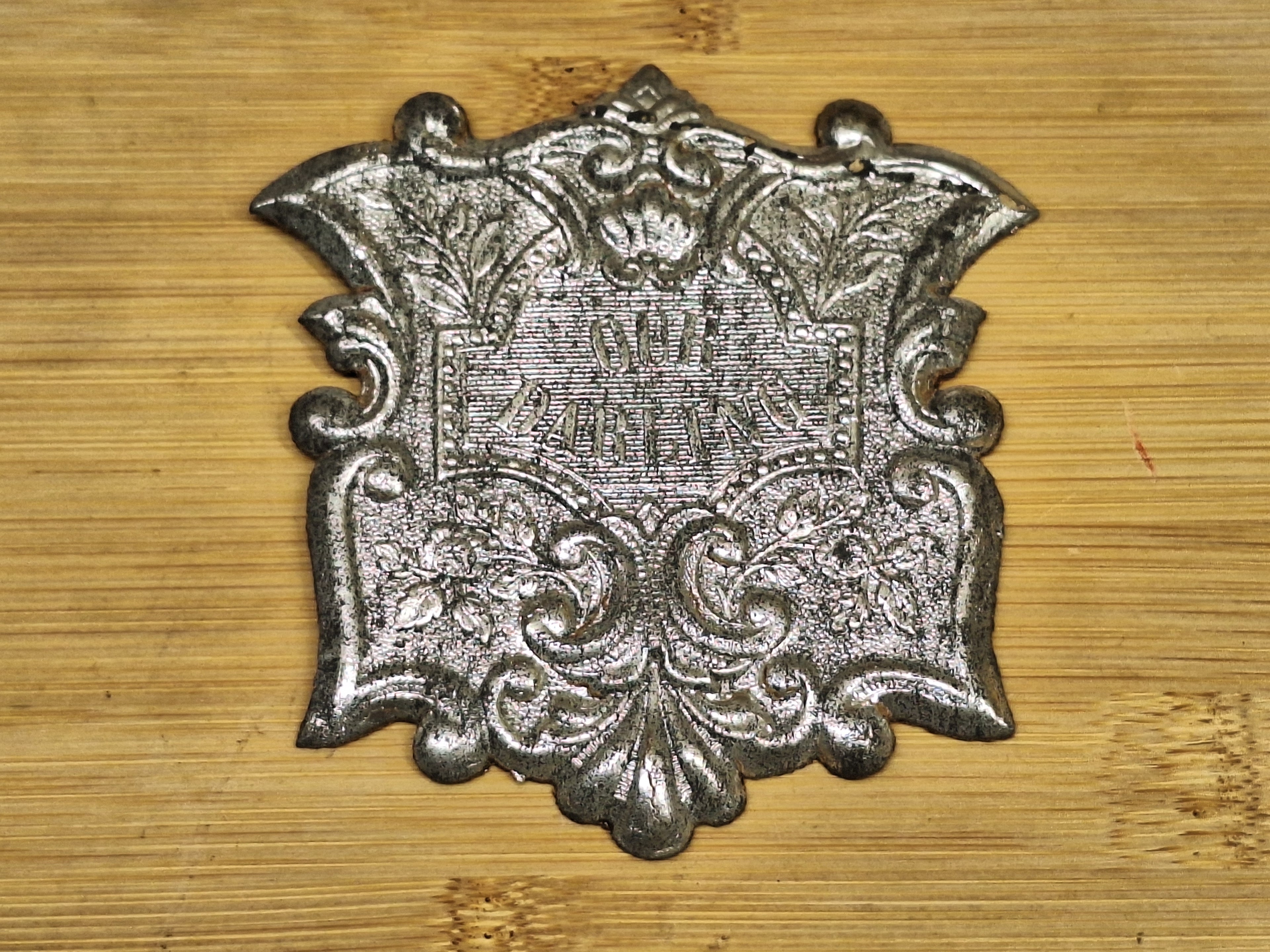 Die Cut Pulp Paper 'Our Darling' Plaques - Gilded Gold | 29th Century