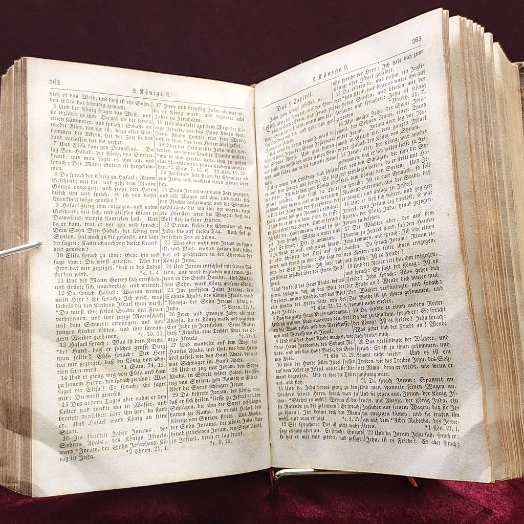 c1837 German Bible, Dr. Martin Luther Translation 12th Edition