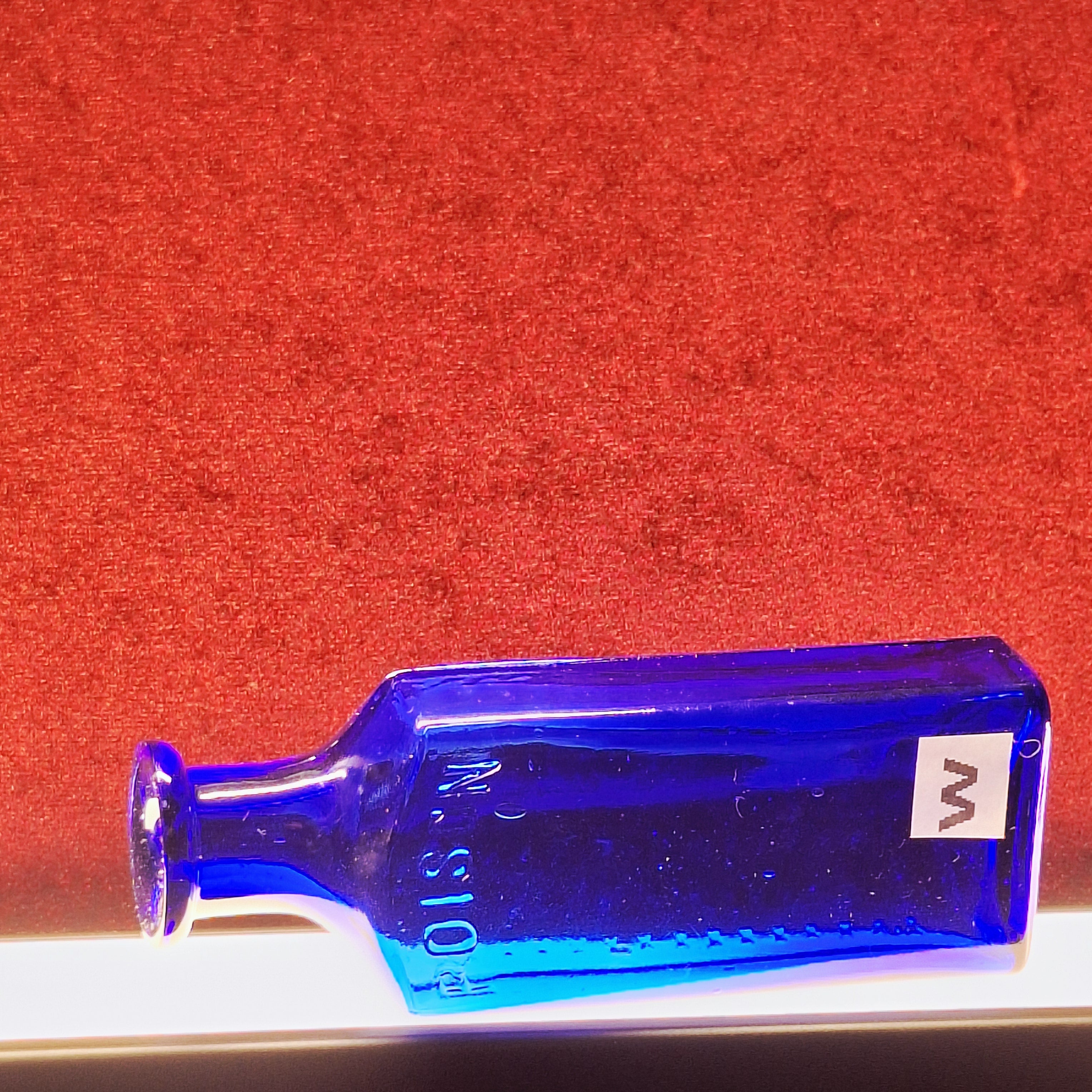 Antique Cobalt Poison Bottle, marked Caution, Not to be taken, and POISON | European Poison Bottle | 19th Century Bottle