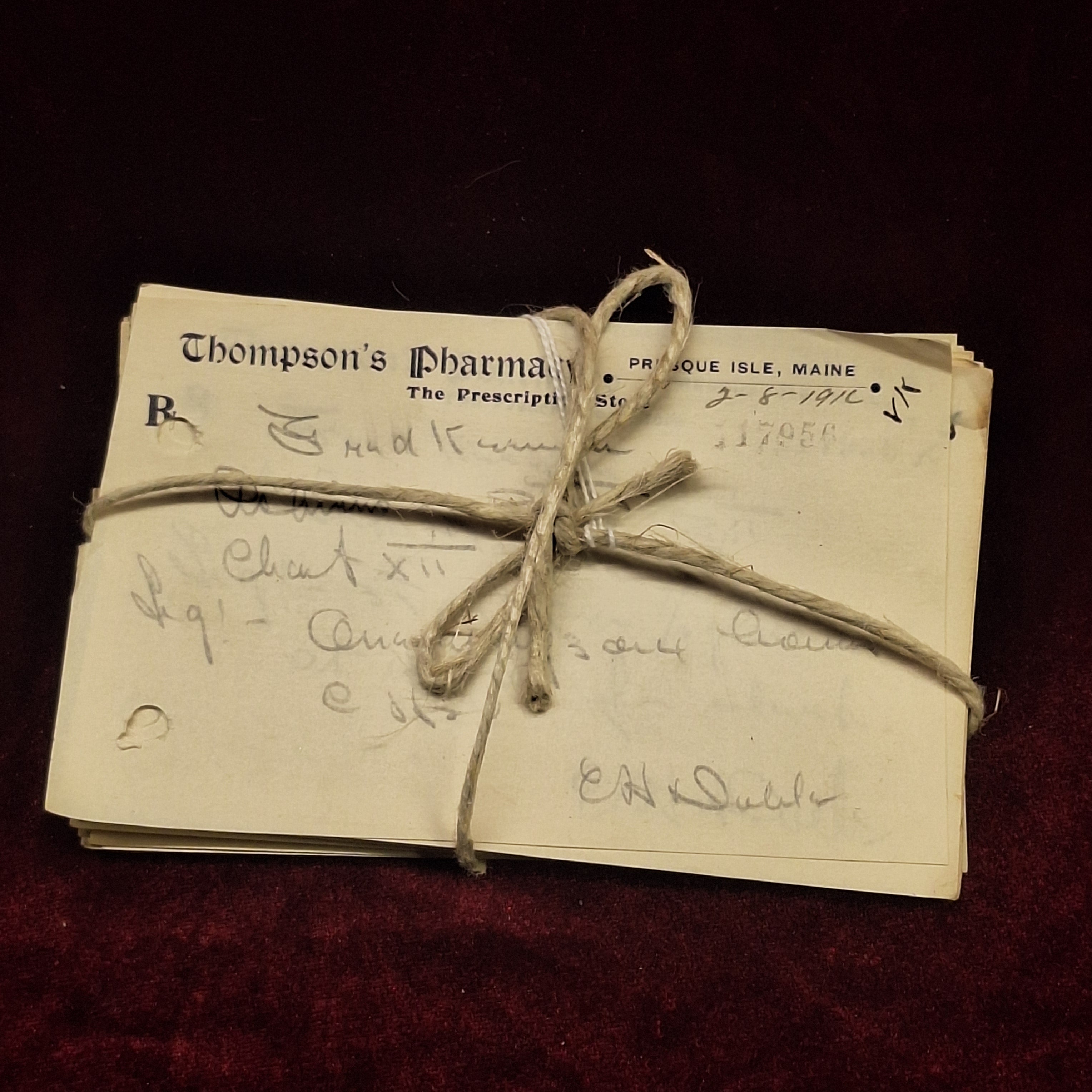 Bundle of 25 Miscellaneous Antique Handwritten Prescriptions, Pharmacy Ephemera | Early 20th Century