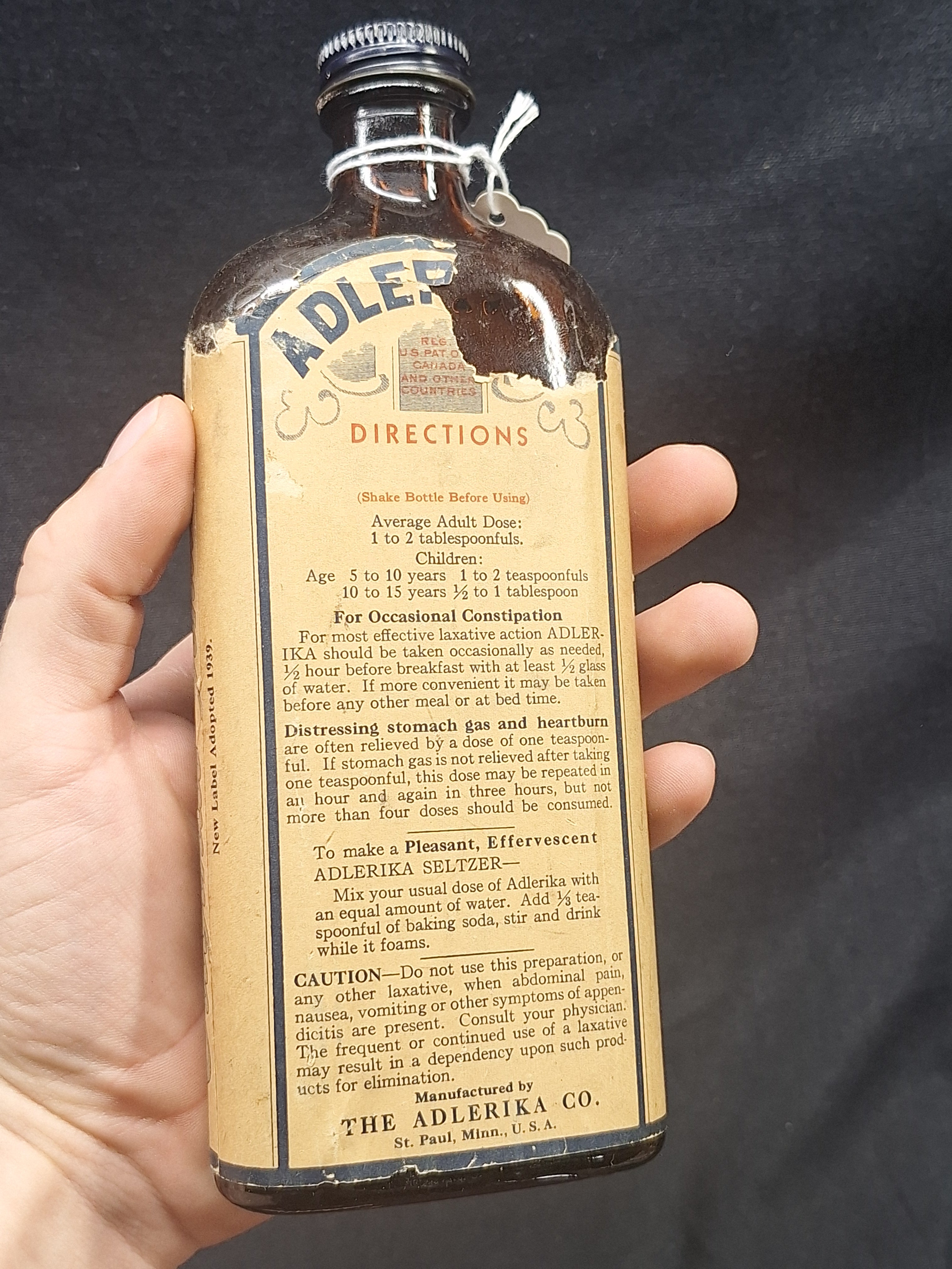 Antique Quack Medicine- Adler-I-Ka Carminative Evacuant