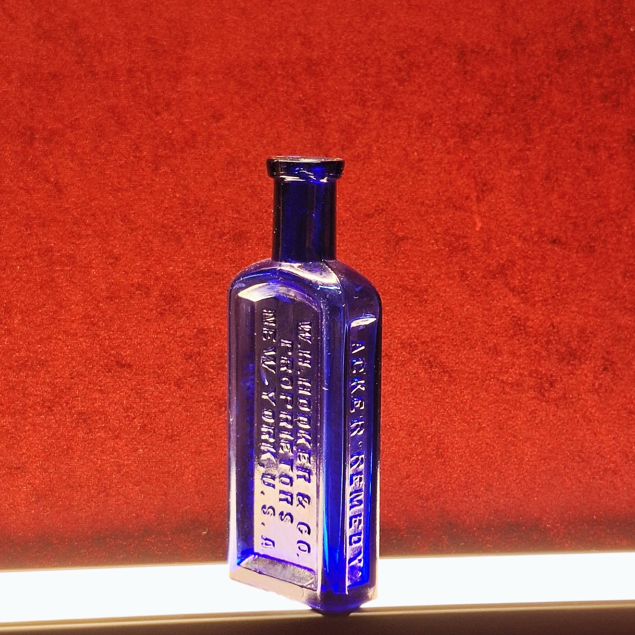 Antique Acker’s English Remedy Cobalt Blue Medicine Bottle – W.H. Hooker & Co. New York, 1800s Patent Medicine - Exquisite Dark Curio
