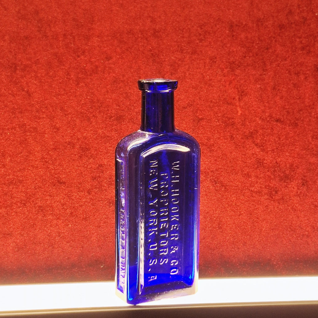 Antique Acker’s English Remedy Cobalt Blue Medicine Bottle – W.H. Hooker & Co. New York, 1800s Patent Medicine - Exquisite Dark Curio