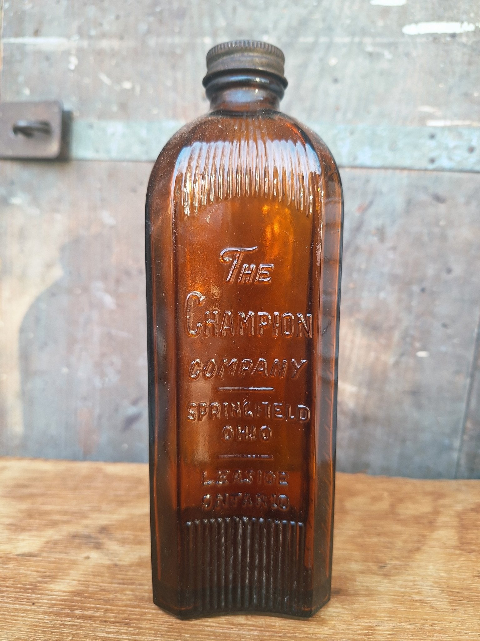 Antique Champion Embalming Bottle - Exquisite Dark Curio