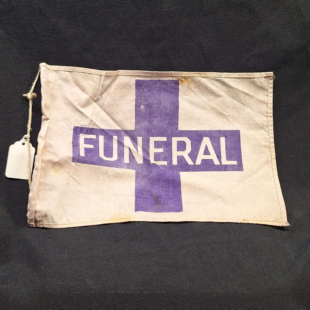 Antique Funeral Home Flag - Exquisite Dark Curio