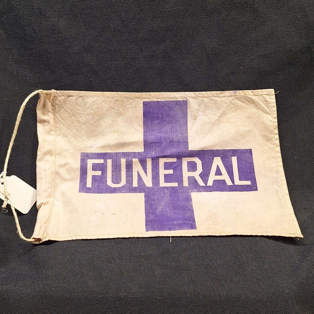 Antique Funeral Home Flag - Exquisite Dark Curio