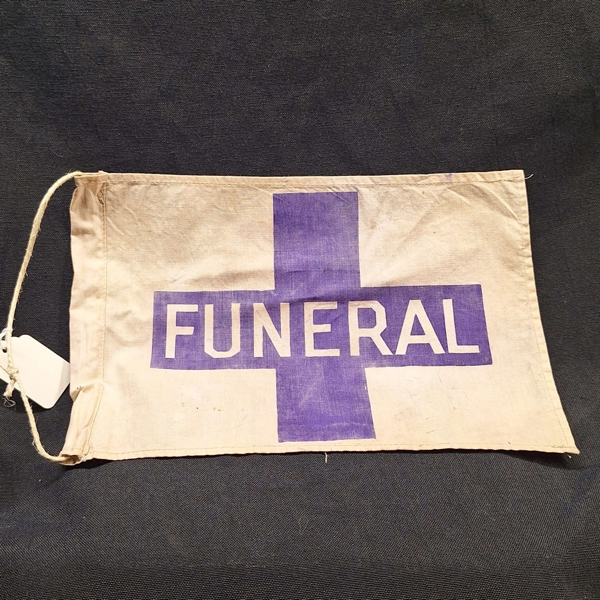 Antique Funeral Home Flag - Exquisite Dark Curio