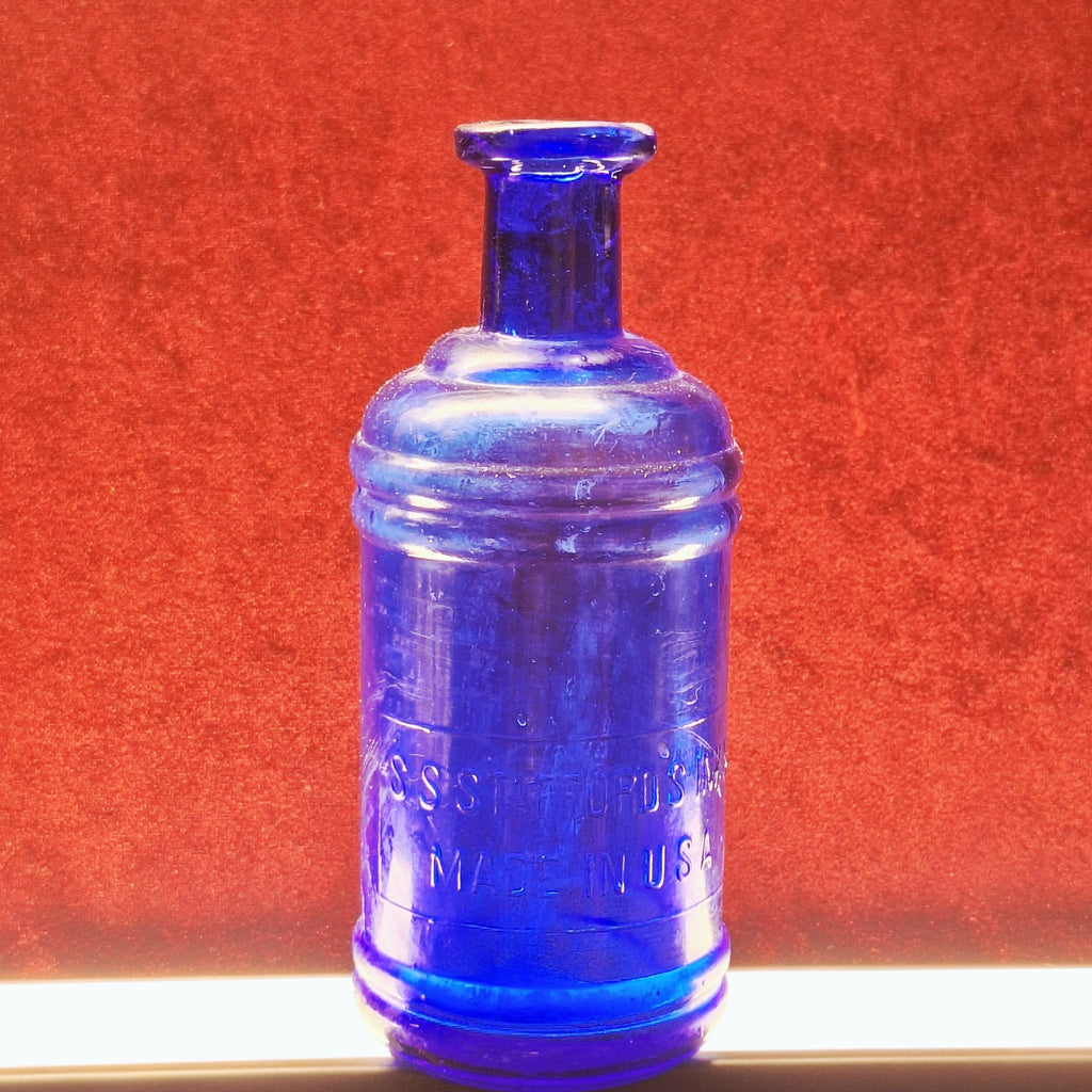 Antique S.S. Stafford’s Inks Master Bottle – Early 1900s Writing Desk Glass Collectible - Exquisite Dark Curio