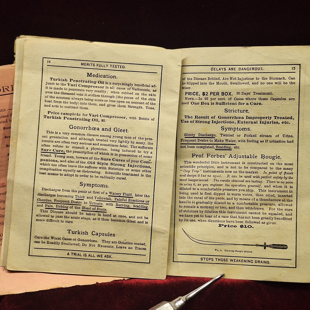 Antique Turkish Method Advertisement and Order Book "The Sultans and Harems" - Exquisite Dark Curio