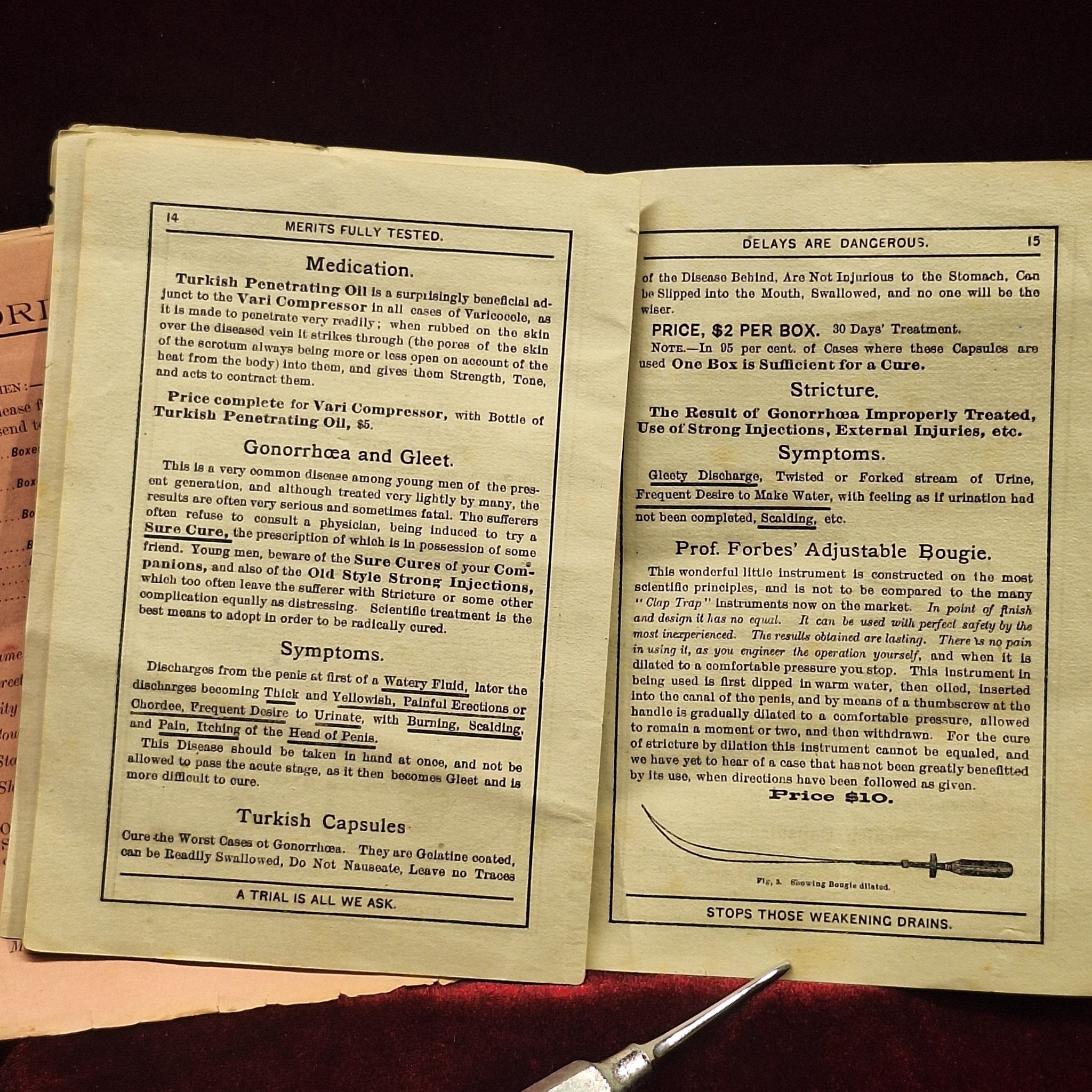 Antique Turkish Method Advertisement and Order Book "The Sultans and Harems" - Exquisite Dark Curio