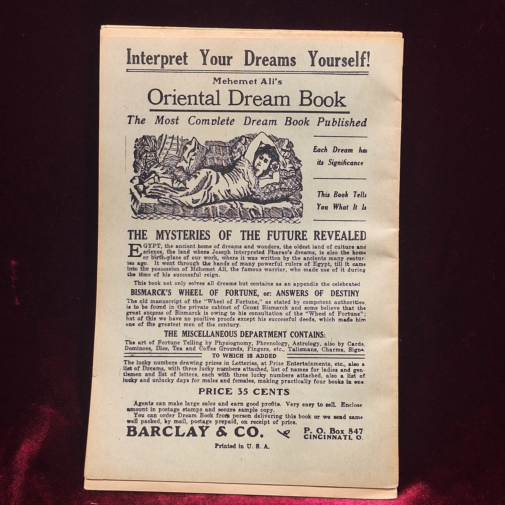 Antique Turkish Method Advertisement and Order Book "The Sultans and Harems" - Exquisite Dark Curio