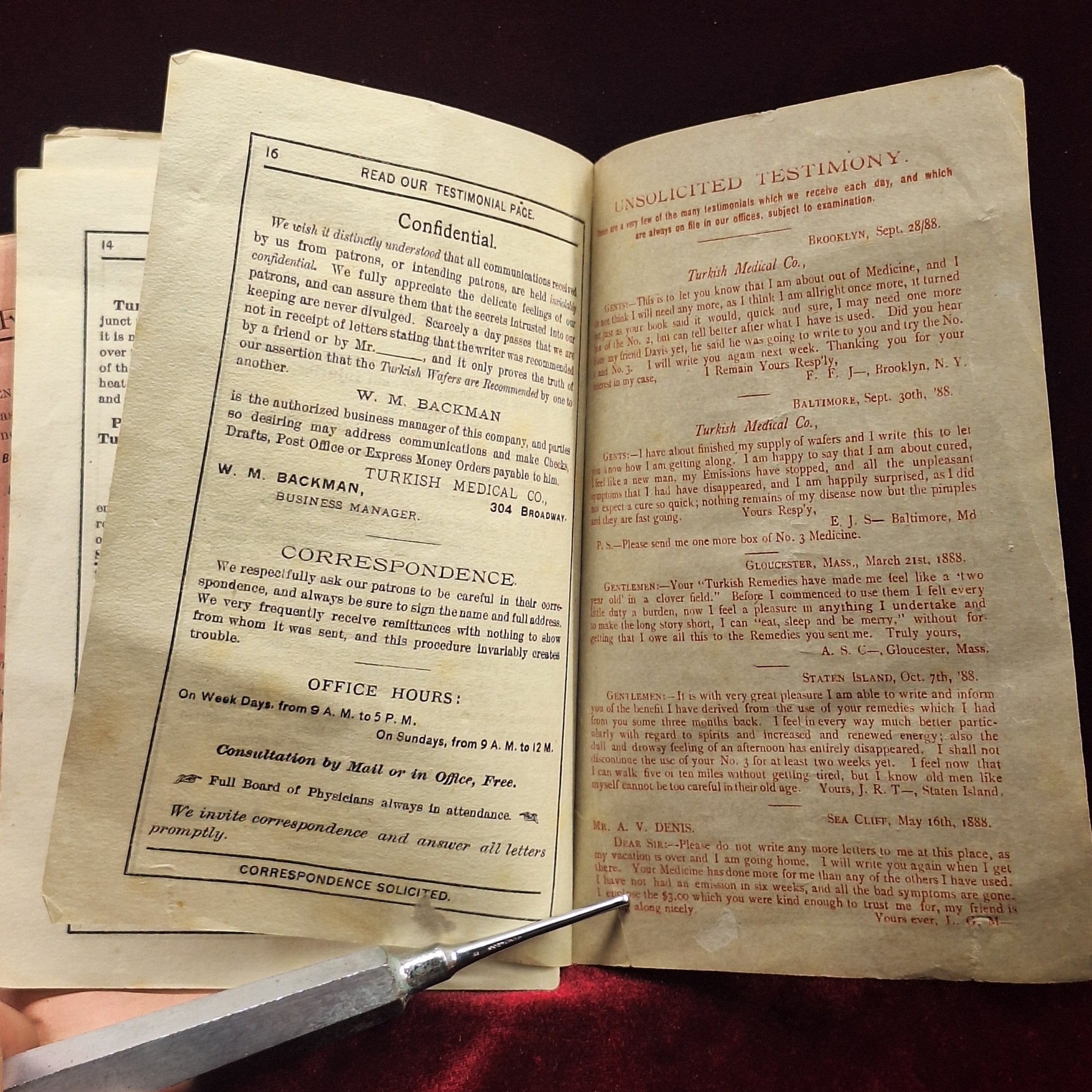 Antique Turkish Method Advertisement and Order Book "The Sultans and Harems" - Exquisite Dark Curio