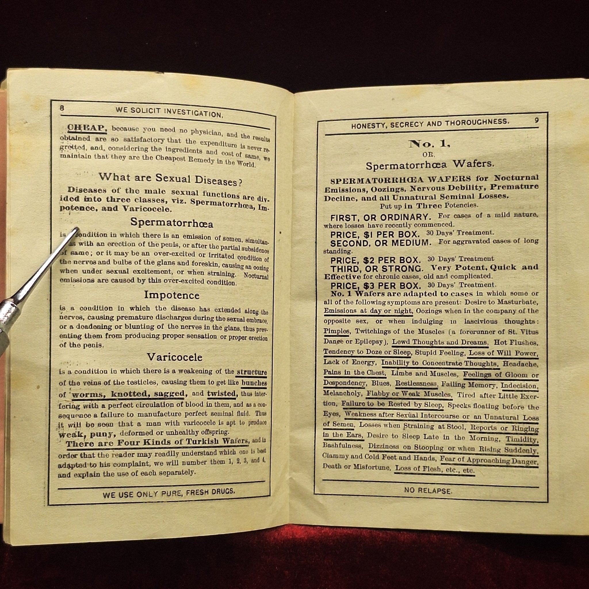 Antique Turkish Method Advertisement and Order Book "The Sultans and Harems" - Exquisite Dark Curio