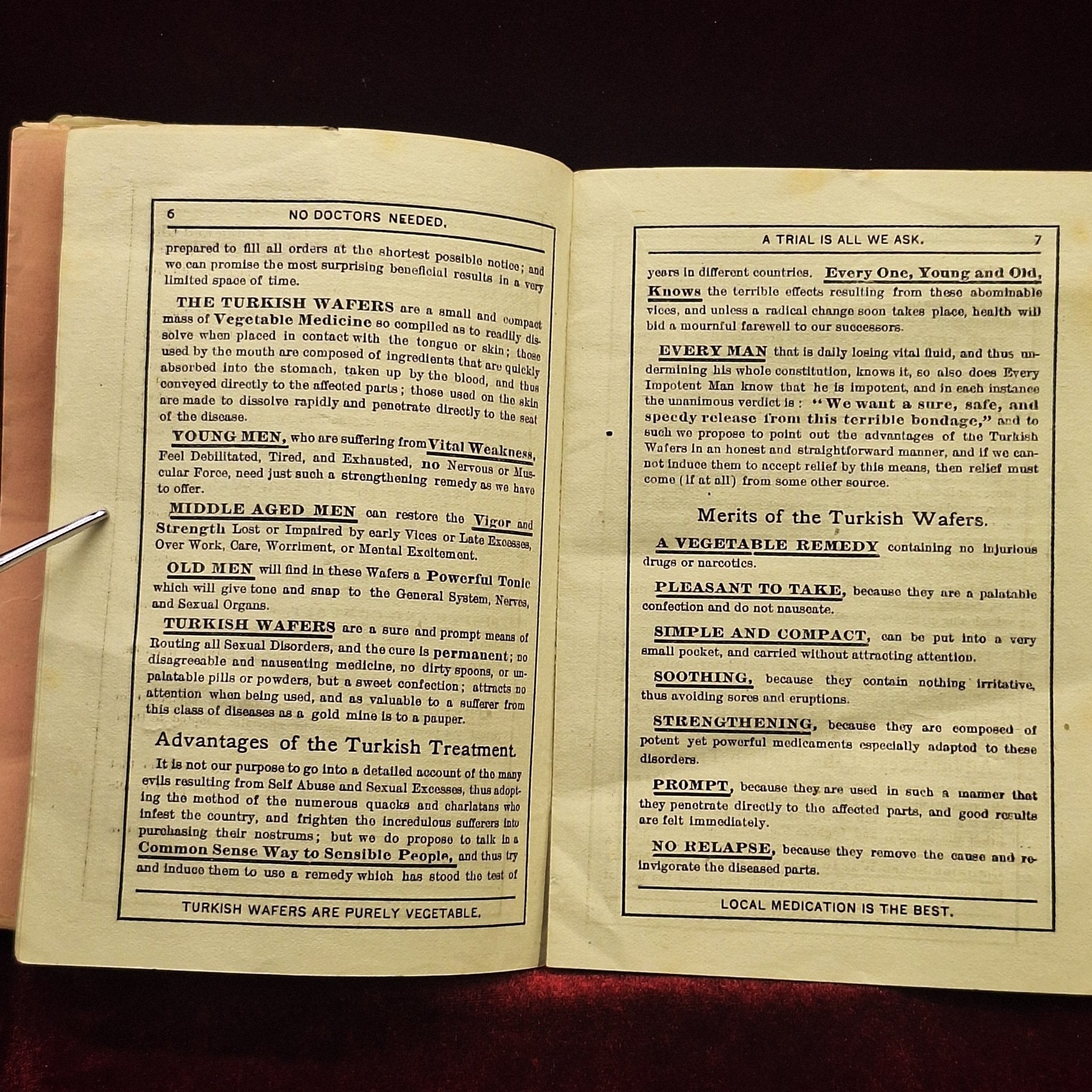 Antique Turkish Method Advertisement and Order Book "The Sultans and Harems" - Exquisite Dark Curio