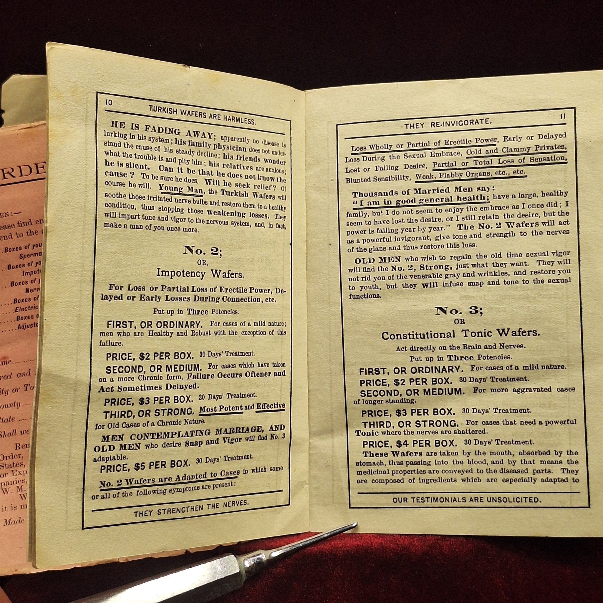 Antique Turkish Method Advertisement and Order Book "The Sultans and Harems" - Exquisite Dark Curio