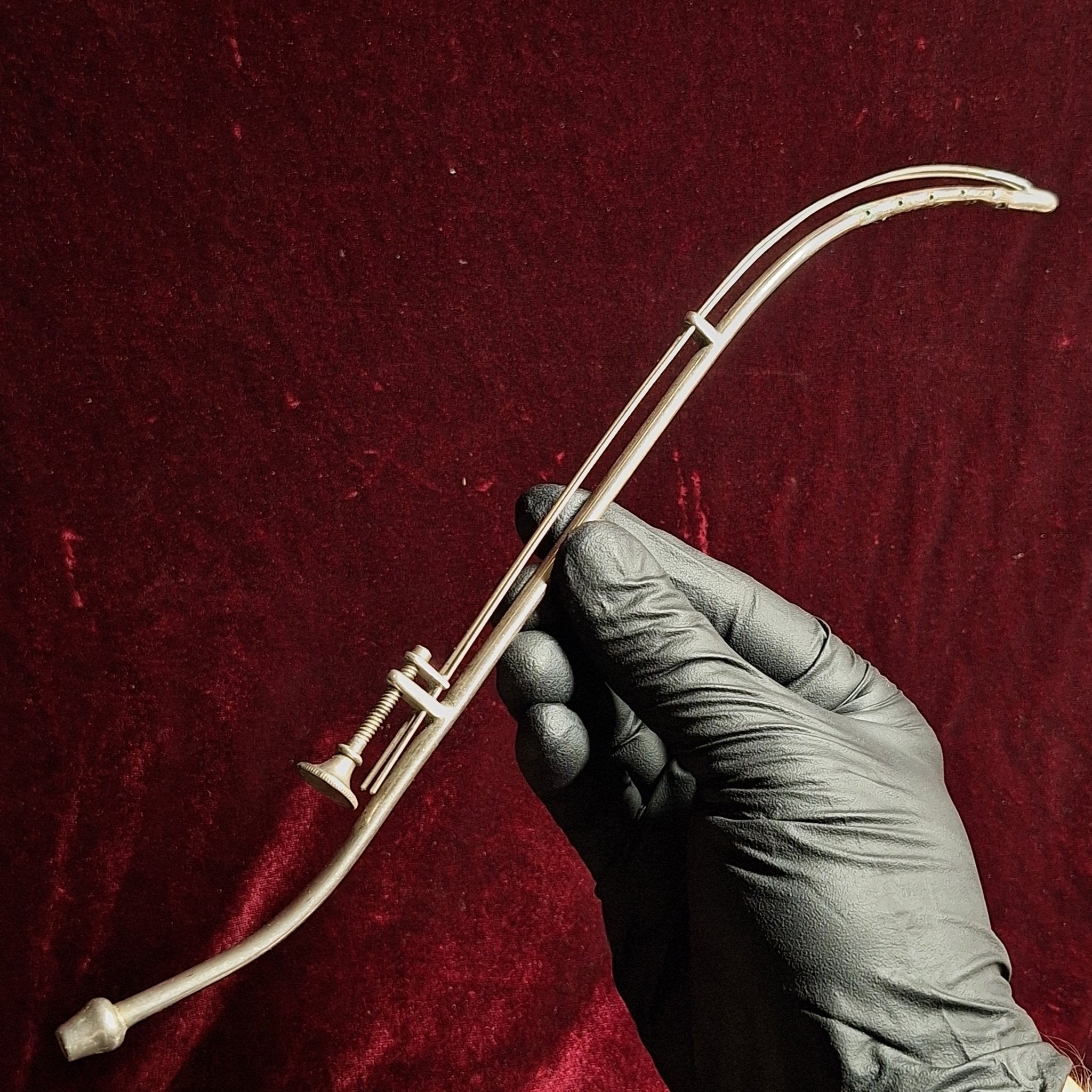Antique Urethral or Uterine Dilator – Nickel - Plated Expanding Surgical Instrument (1880–1920) - Exquisite Dark Curio