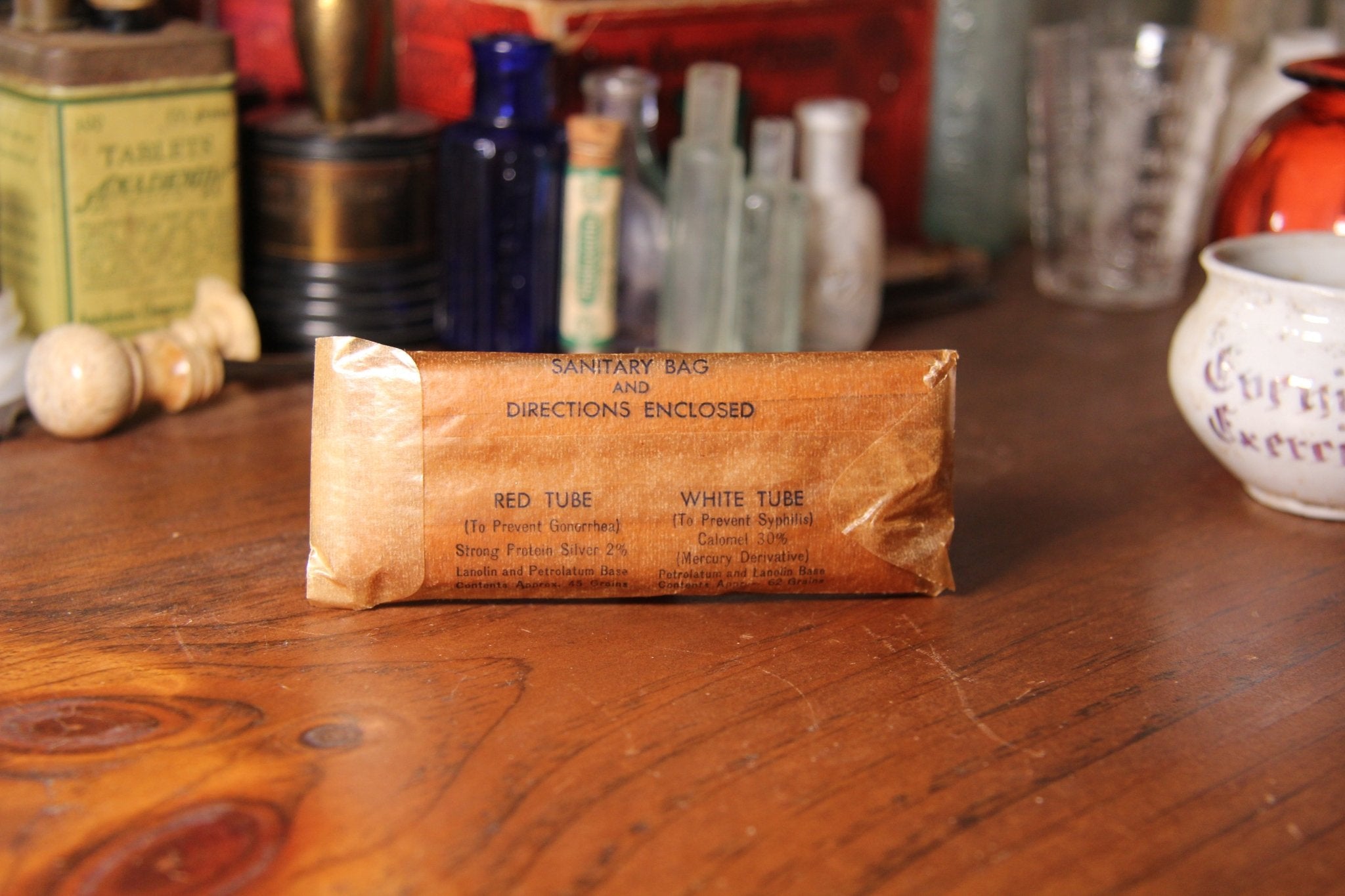 Antique WWI Pro - Fo - Lactic - Early sexual wellness medicine - Exquisite Dark Curio