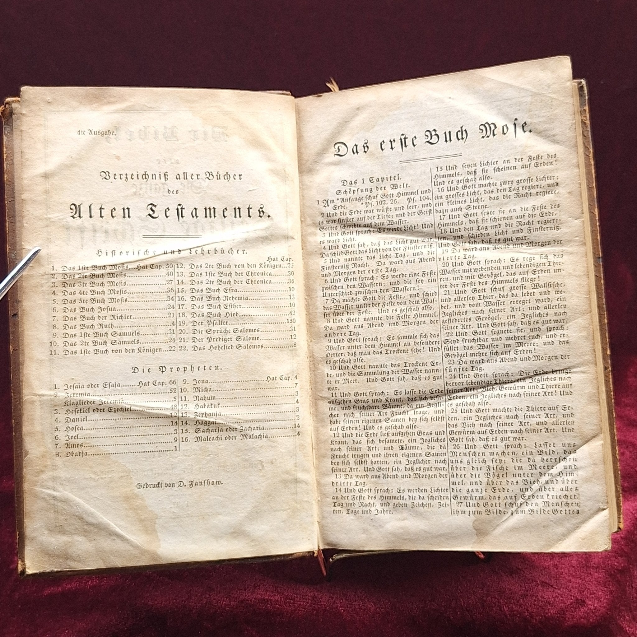 c1837 German Bible, Dr. Martin Luther Translation 12th Edition - Exquisite Dark Curio