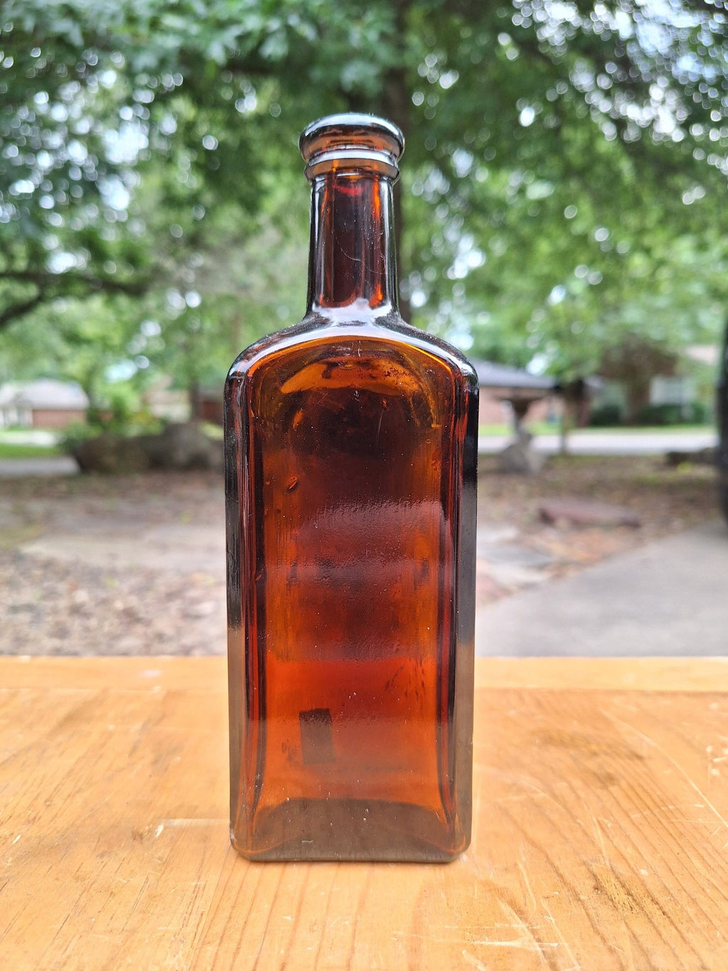 c1880 Lax - Fos Winsteads Amber Bottle | Antique Apothecary - Exquisite Dark Curio