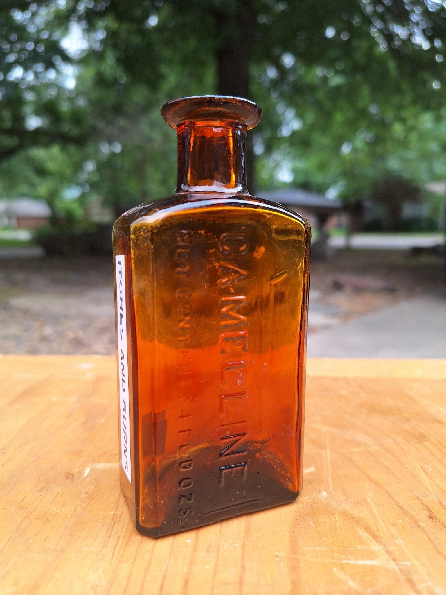 c1890 Camelline Amber Bottle Antique Apothecary | Antique Apothecary - Exquisite Dark Curio