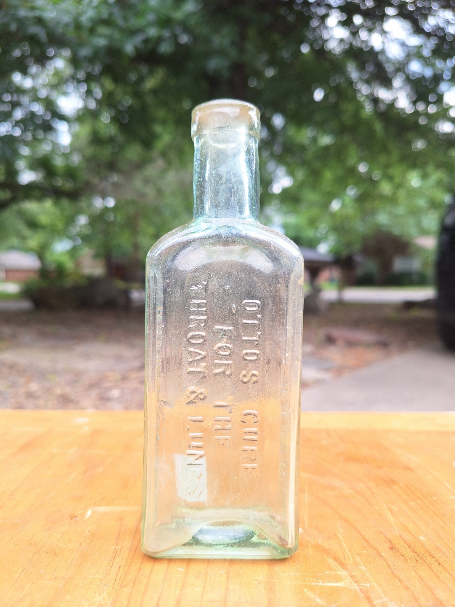c1890 Otto's Cure for the Throat & Lungs | Antique Apothecary Bottle - Exquisite Dark Curio