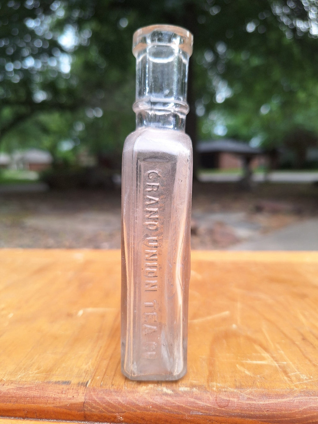 c1900 Grand Union Tea Co. Bottle | Antique Apothecary - Exquisite Dark Curio