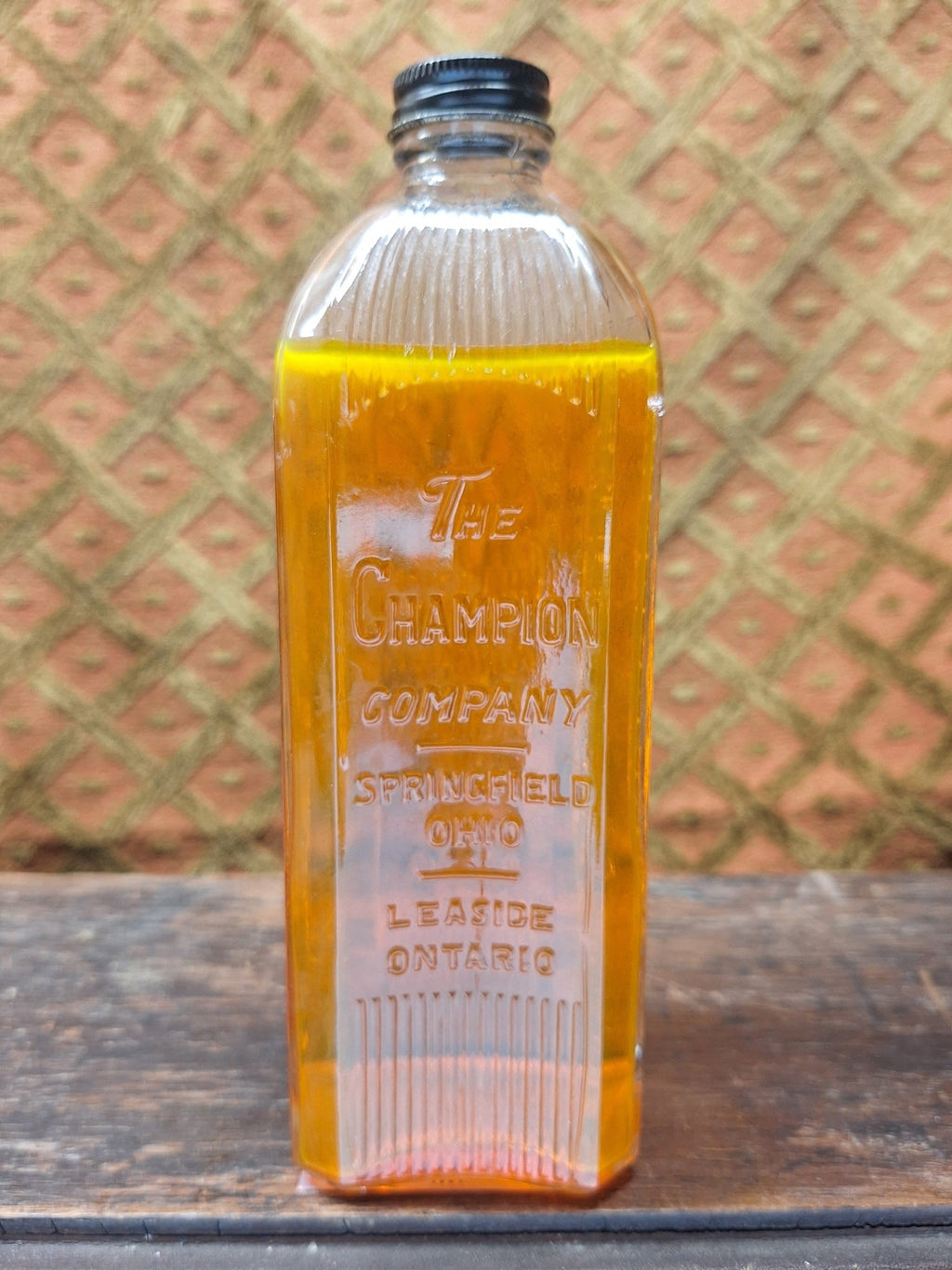 Champion Glo - Tone Antique Embalming Bottle - Exquisite Dark Curio