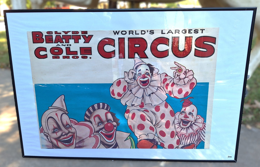 Clyde Beatty and Cole Bros. Circus Clown Poster - Exquisite Dark Curio