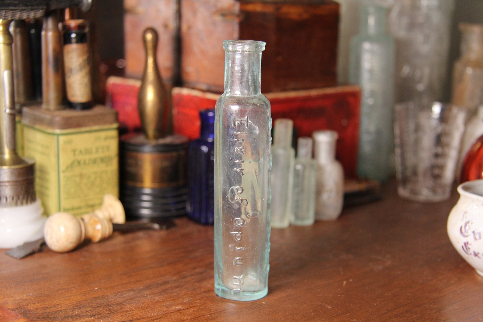 Elixir Of Opium Antique Apothecary Medicine Bottle - Exquisite Dark Curio