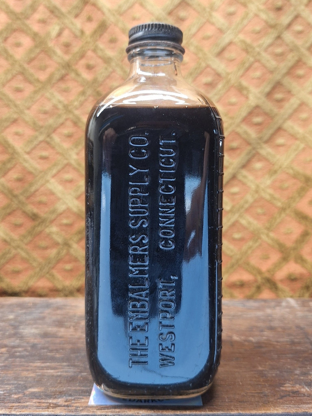 ESCO Embalmers Supply Co Nu - Lecu Antique Glass Embalming Bottle - Exquisite Dark Curio