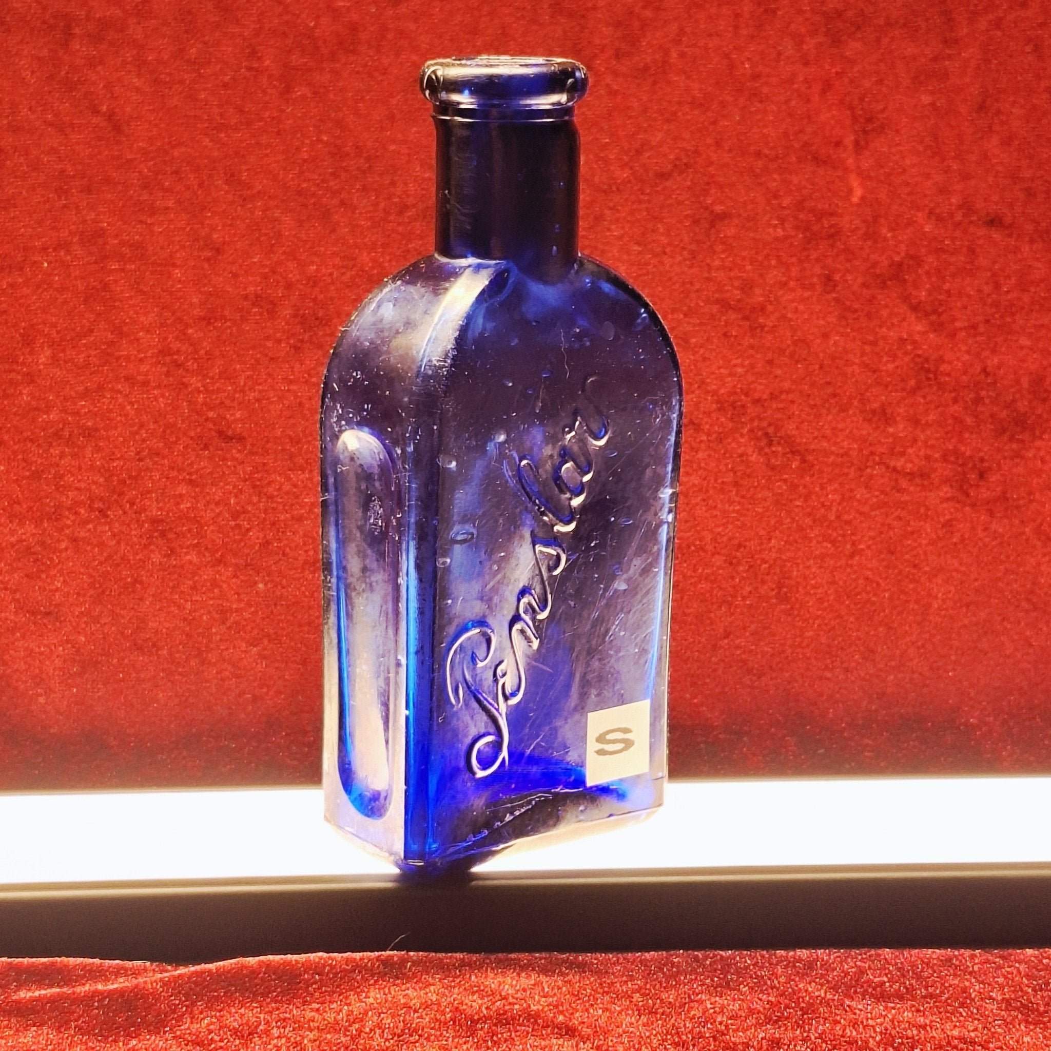 Late 1800's Penslar Detroit Cobalt Blue Bottle – Antique Barber Tonic - Exquisite Dark Curio