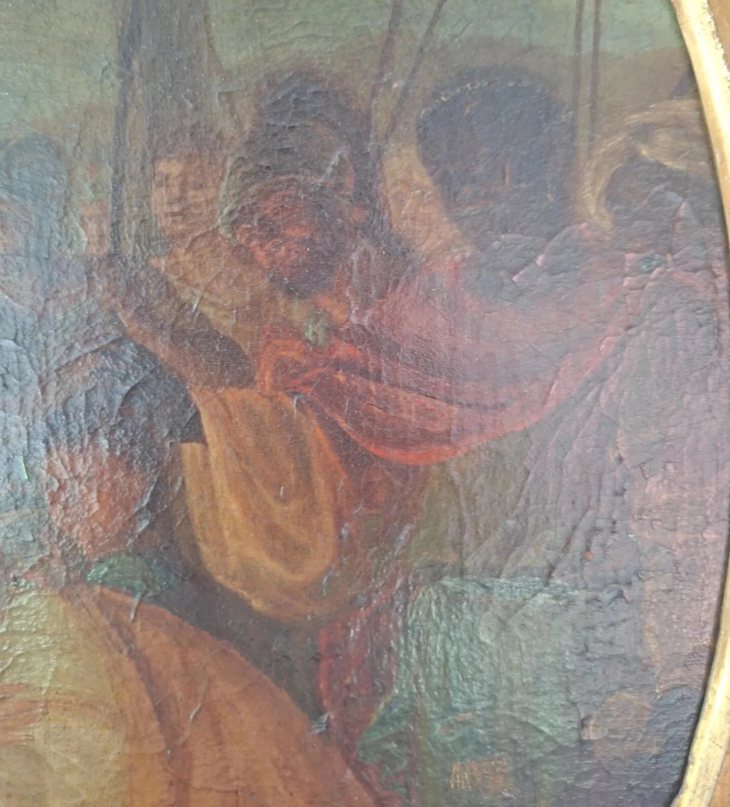 Early 19th Century 'Adoration of the Magi' Christ and Madonna Oil Painting