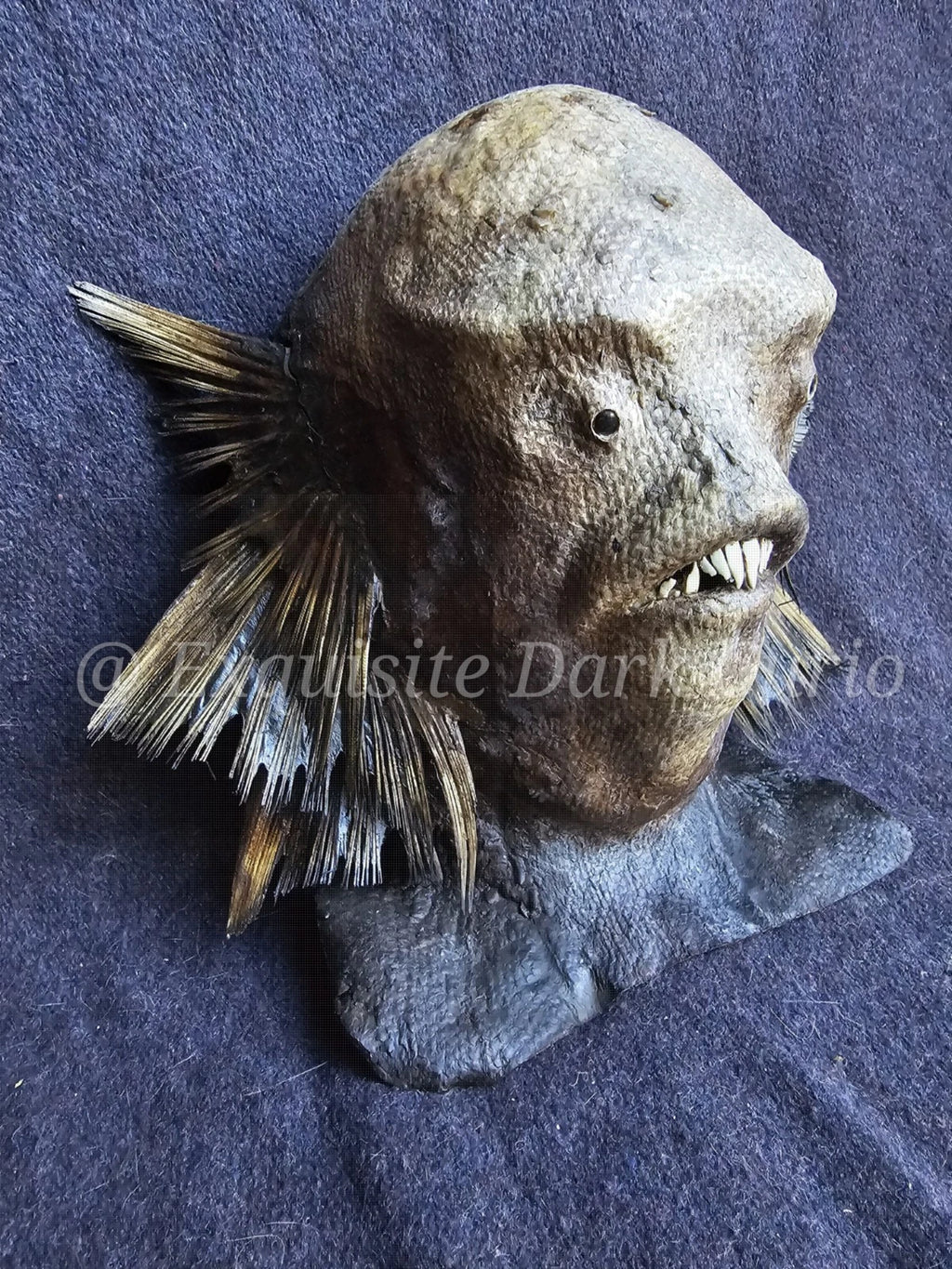 Juan Cabana Fish Man Head Gaff Sideshow - Mixed Media Fish-Skin Oddity