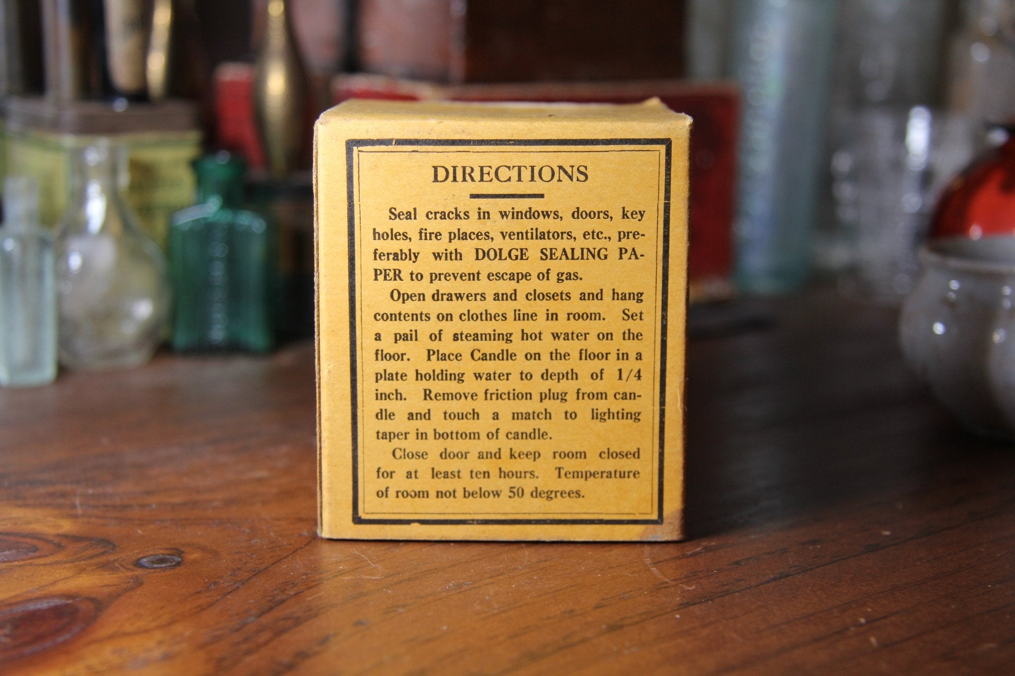 Simplex Formaldehyde Disinfecting Candle w Original Box - Exquisite Dark Curio