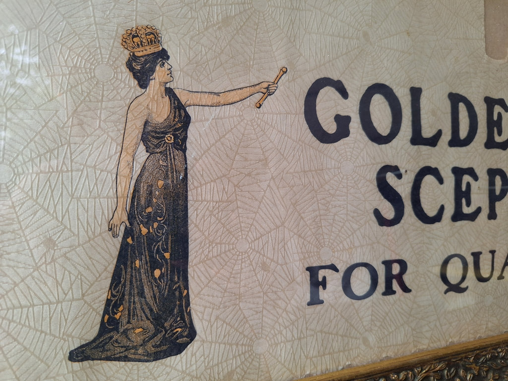 Spider Webbed Golden Sceptre Sunkist 1920's Advertisement Framed - Exquisite Dark Curio