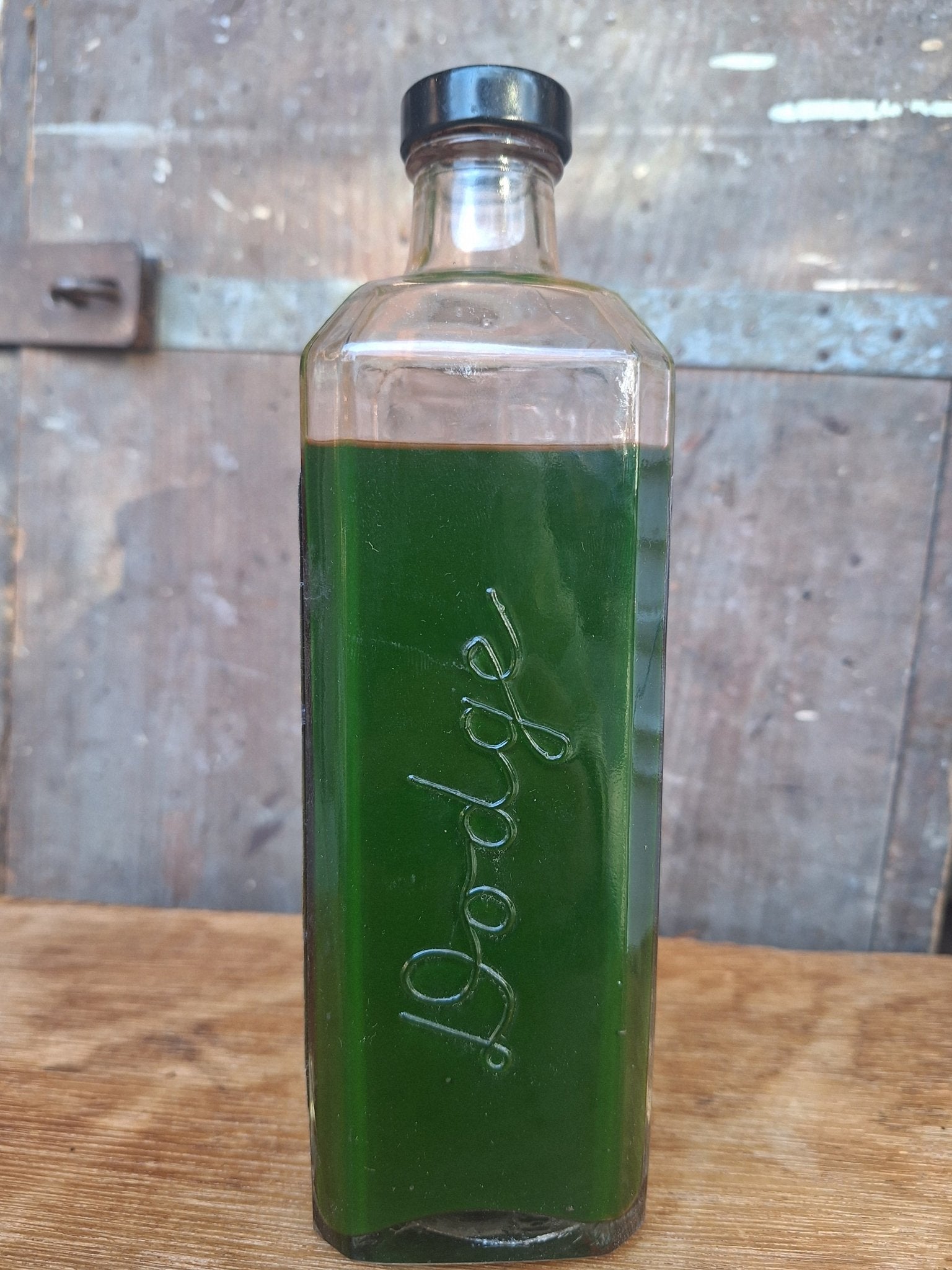 Vintage Dodge Jaundofiant Control Arterial Embalming Bottle - Green Liquid - Glows under UV 3 - Exquisite Dark Curio