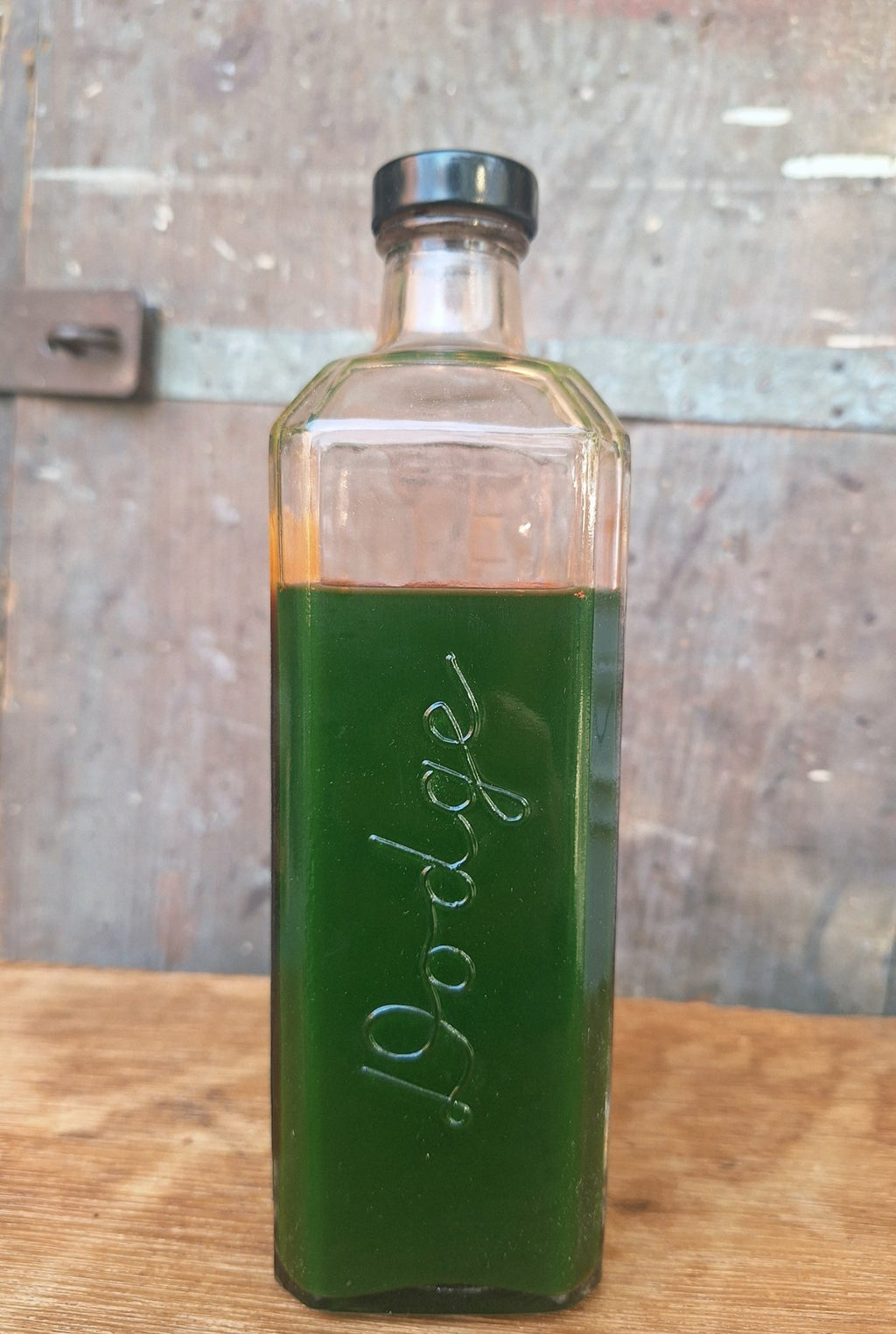 Vintage Dodge Jaundofiant Control Arterial Embalming Bottle - Green Liquid - Glows under UV 4 - Exquisite Dark Curio