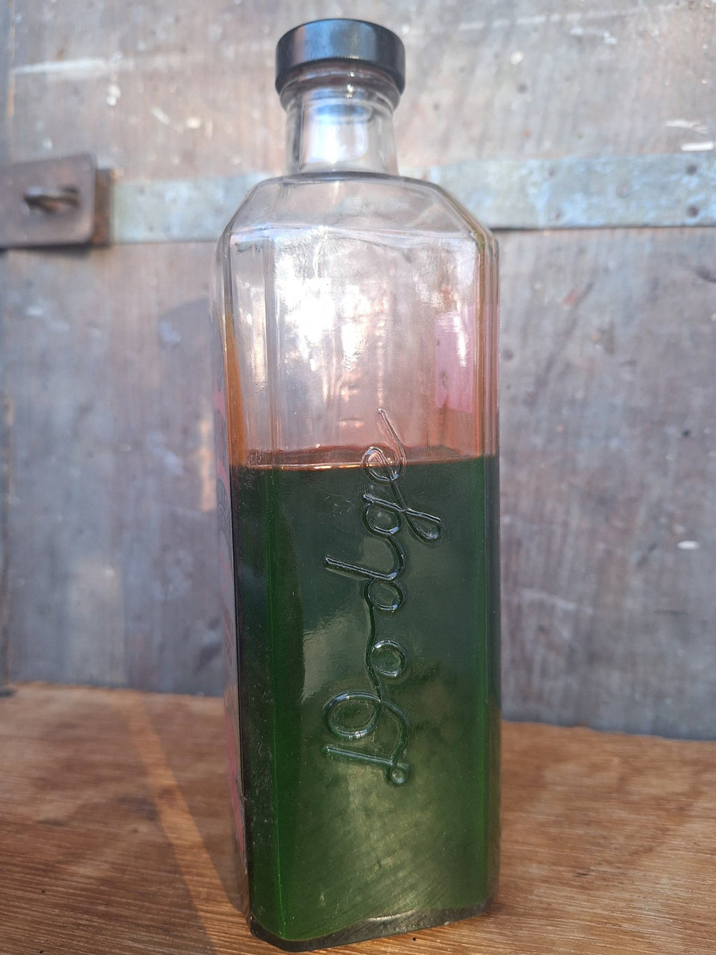 Vintage Dodge Jaundofiant Control Arterial Embalming Bottle - Green Liquid - Glows under UV - Exquisite Dark Curio