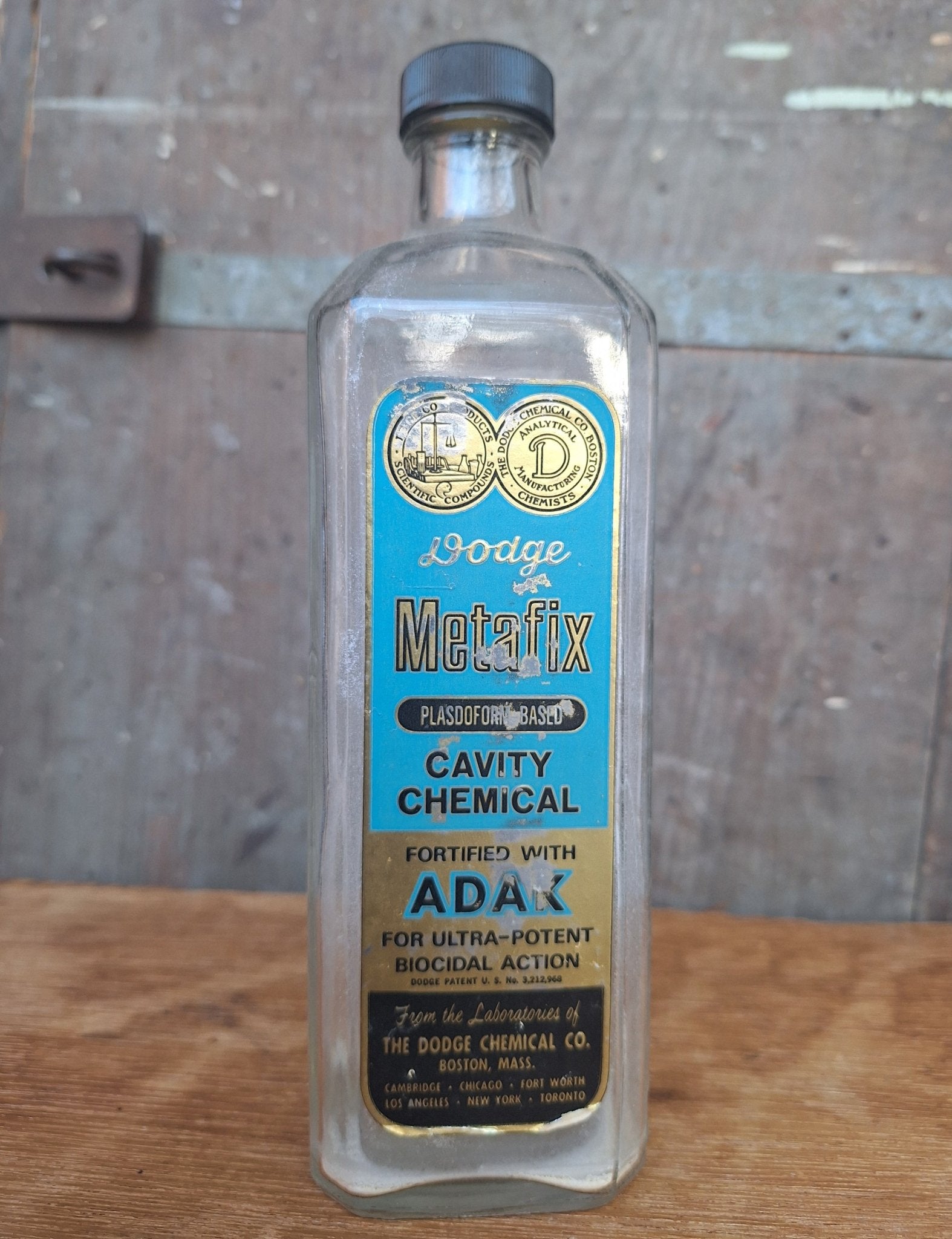 Vintage Dodge Metafix ADAK Embalming Bottle - Exquisite Dark Curio